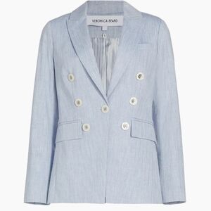 Veronica Beard Gaya Metallic Pinstripe Blazer